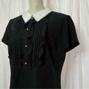 NWOT Karl Lagerfeld Paris Classic Ruffled Sheath Dress Size 14